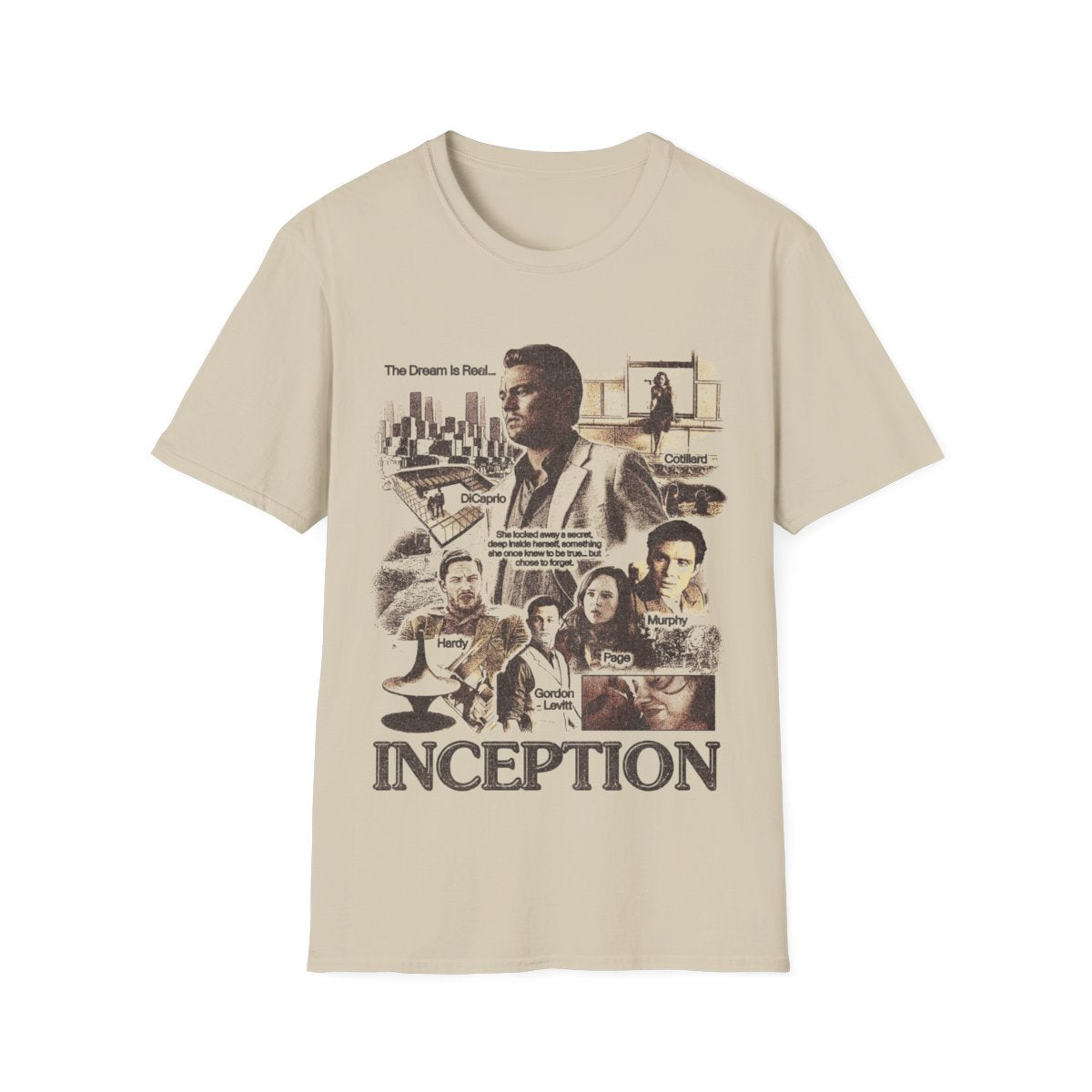 Inception Leonardo DiCaprio Sci-Fi Thriller Movie Graphic Tee, Christopher Nolan Film Merchandise, For Movie Fans Gift For Him & Her T-Shirt