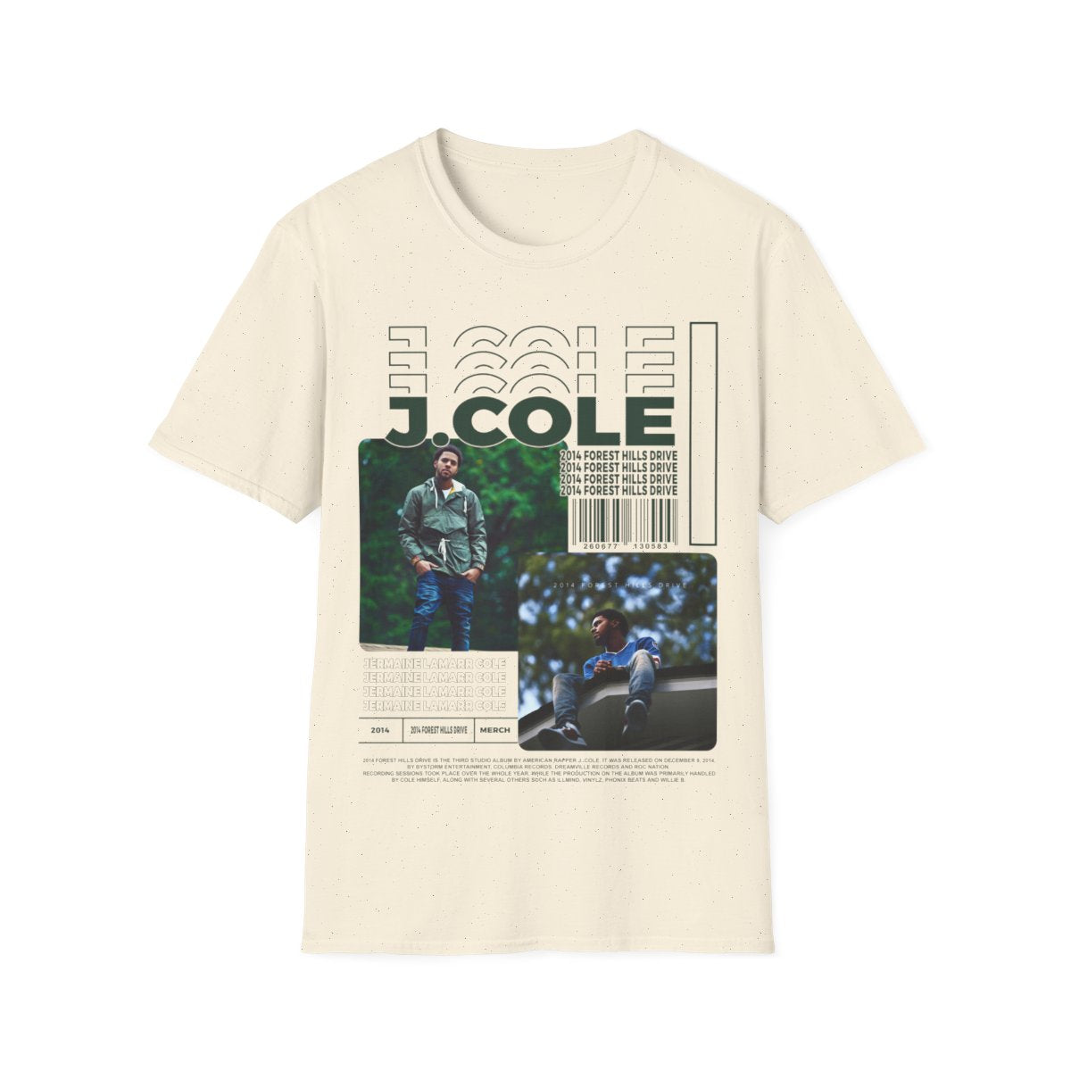 J.COLE Forest Hills Drive Rapper and Record Producer Limited Unisex T-Shirt, Merch, J Cole - 2014 Album 90s Poster Graphic tee
