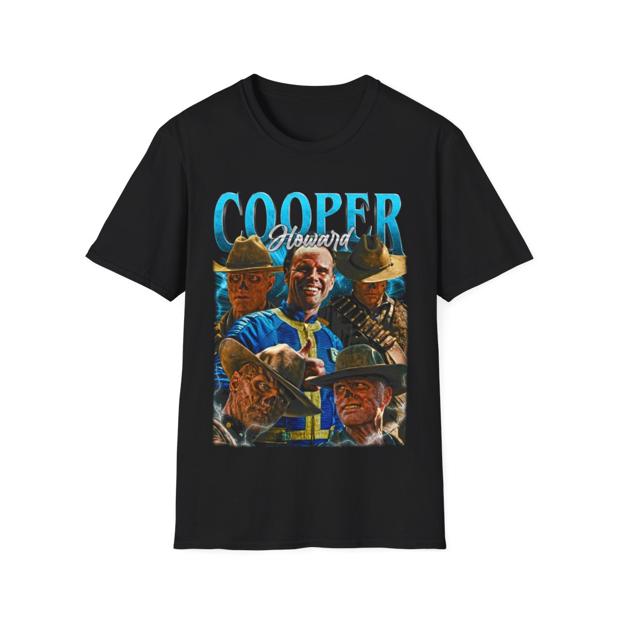 Limited Cooper Howard Unisex Softstyle T-Shirt, Fallout Series Games Vintage 90s Poster Graphic Tee