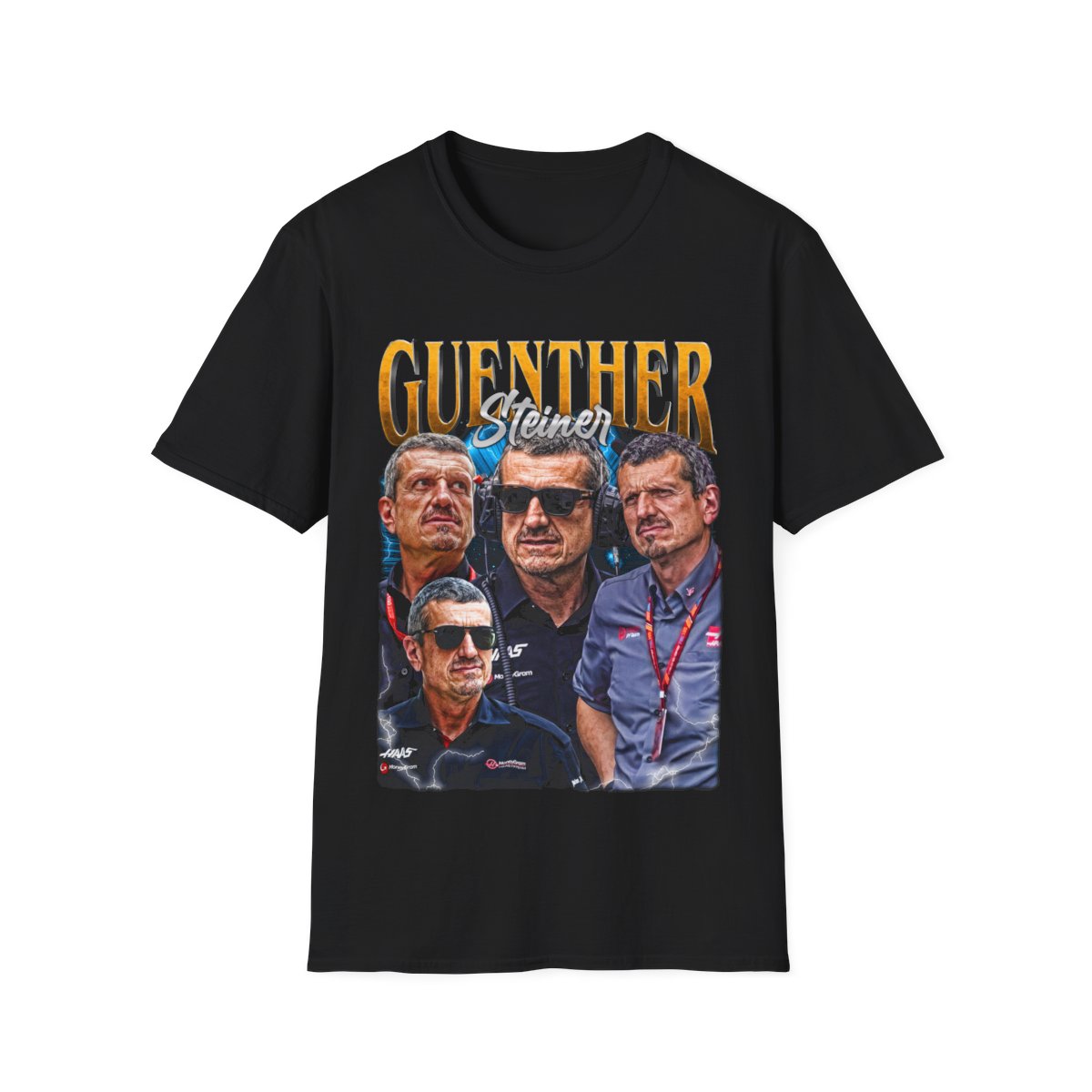 Limited Guenther Steiner Unisex Softstyle T-Shirt, Car Enthusiasts Sports Vintage 90s Poster Graphic Tee