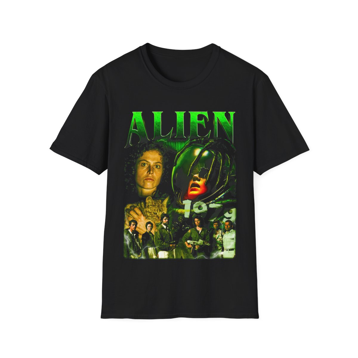 Alien 1979 FIlm Retro Sci-Fi Horror Movie Tee, Vintage Space Thriller Film Poster Shirt, Nostalgic Gift for Movie Fans T-Shirt, Halloween