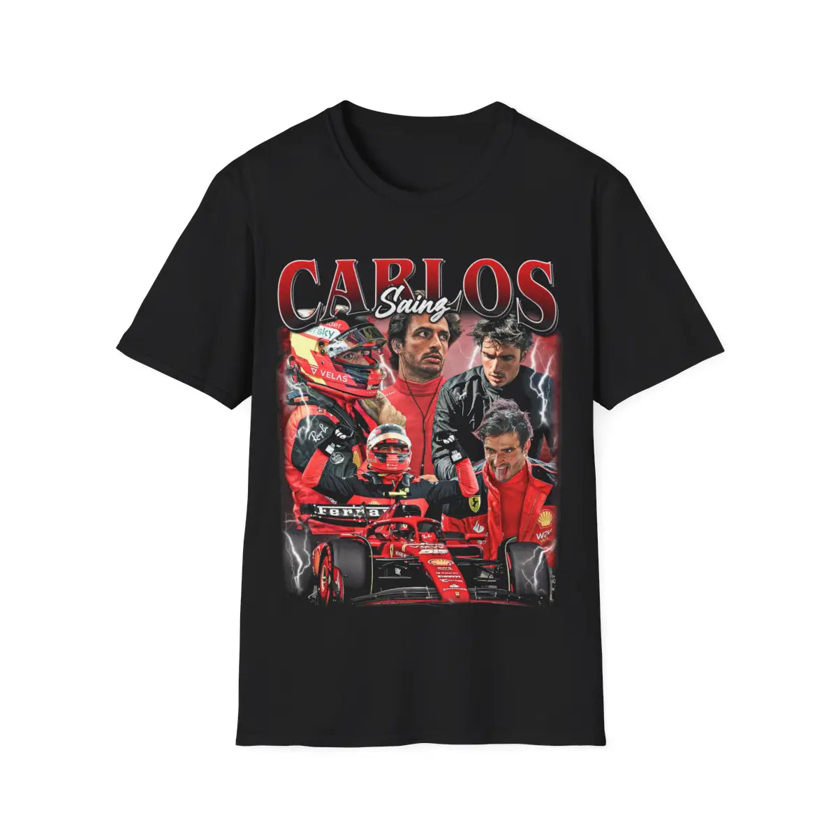 Carlos Sainz F1 Spanish Racer Inspired Shirt, Formula Driver Fan Art, Motorsport Aesthetic Tee, F1 Racing Tribute Gift
