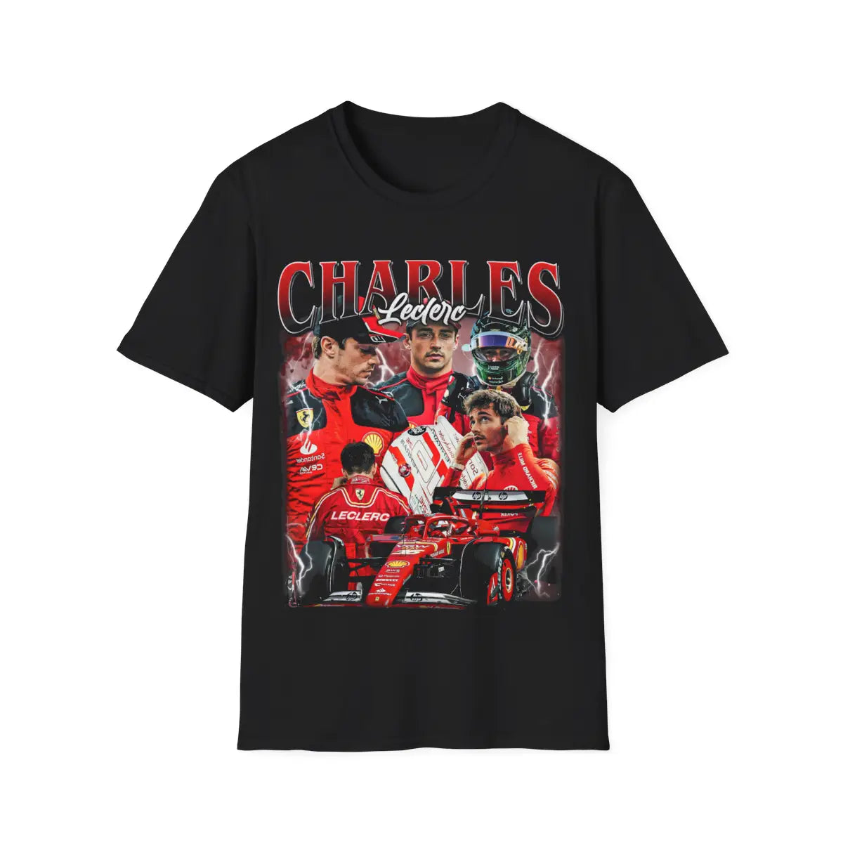 Charles Leclerc, Formula One Monaco Racing Driver Shirt, Red Racing Team Inspired Tee, F1 Motorsport Fan Apparel, Formula Driver Tribute