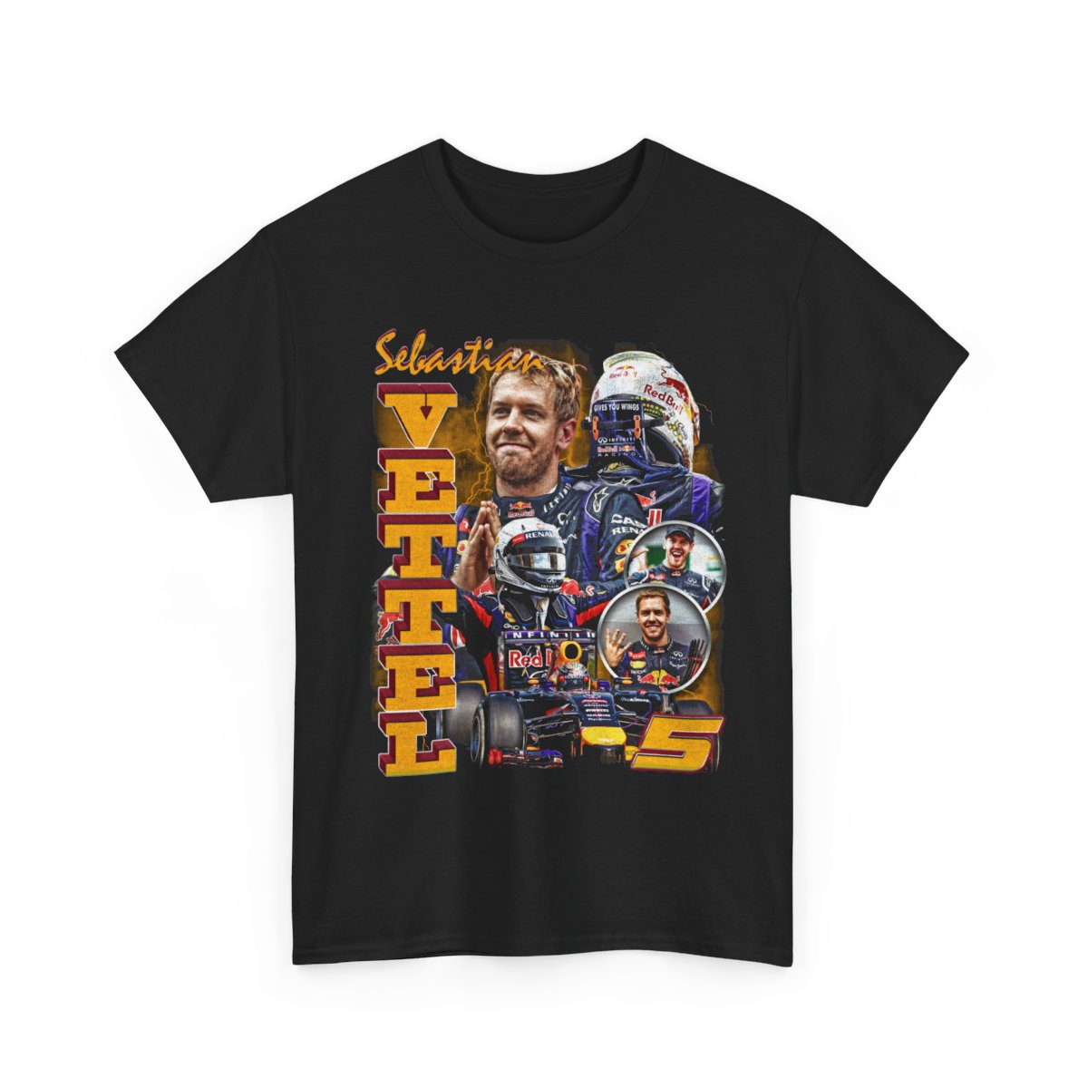 Sebastian Vettel F1 Tee: 90s Formula Racing Unisex Shirt