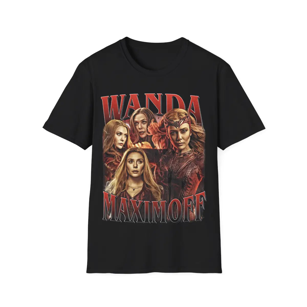 Wanda Maximoff Marvel Scarlet Witch Graphic Tee ��� MCU Superhero Shirt ��� Avengers Movie Merch ��� Gift for Comic & Film Fan, Elizabeth Olsen