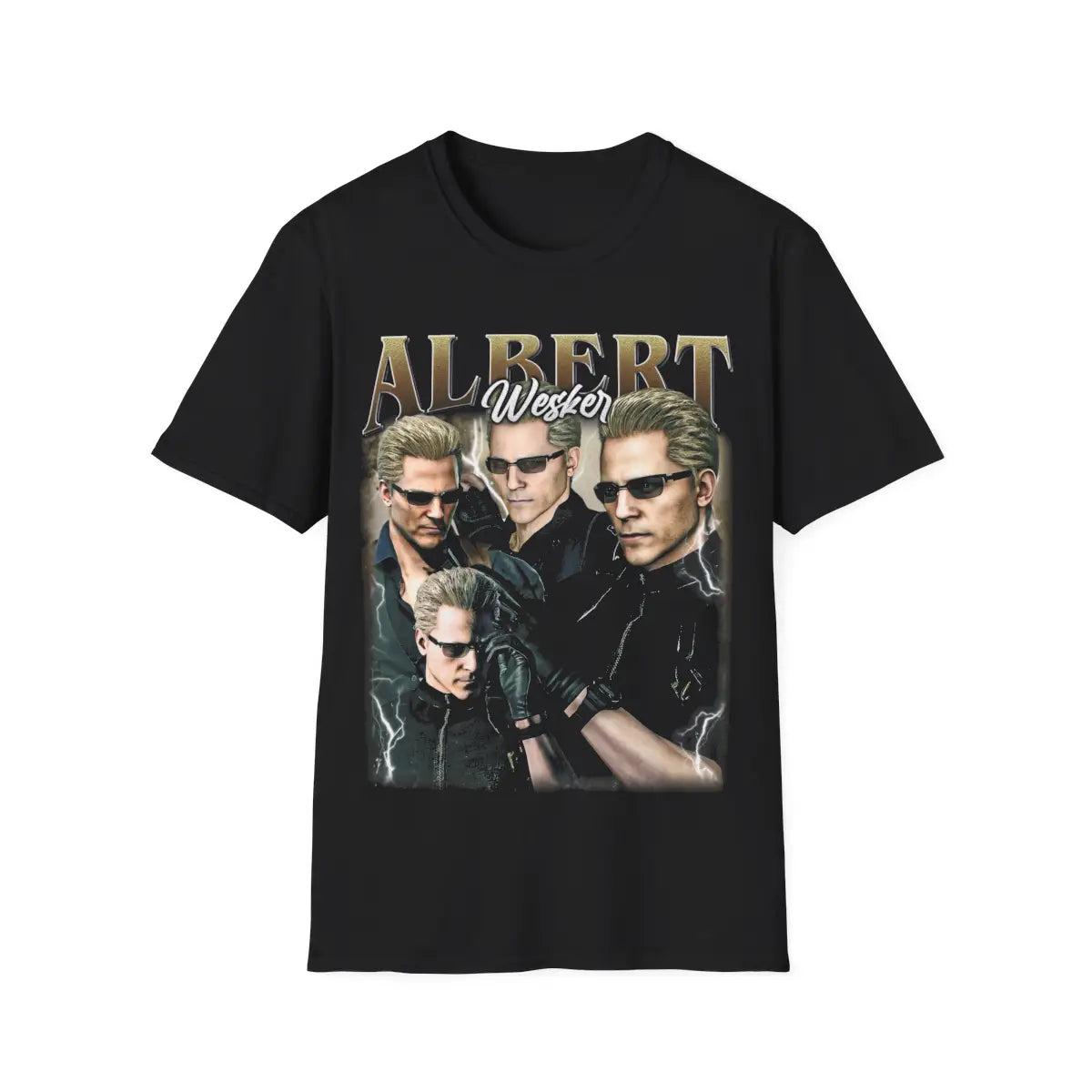 Albert Wesker Resident Evil Scientist Fan Shirt, Superhuman Villain Inspired Tee, Dark Video Game Aesthetic, Bio Horror Vibes, T-shirt