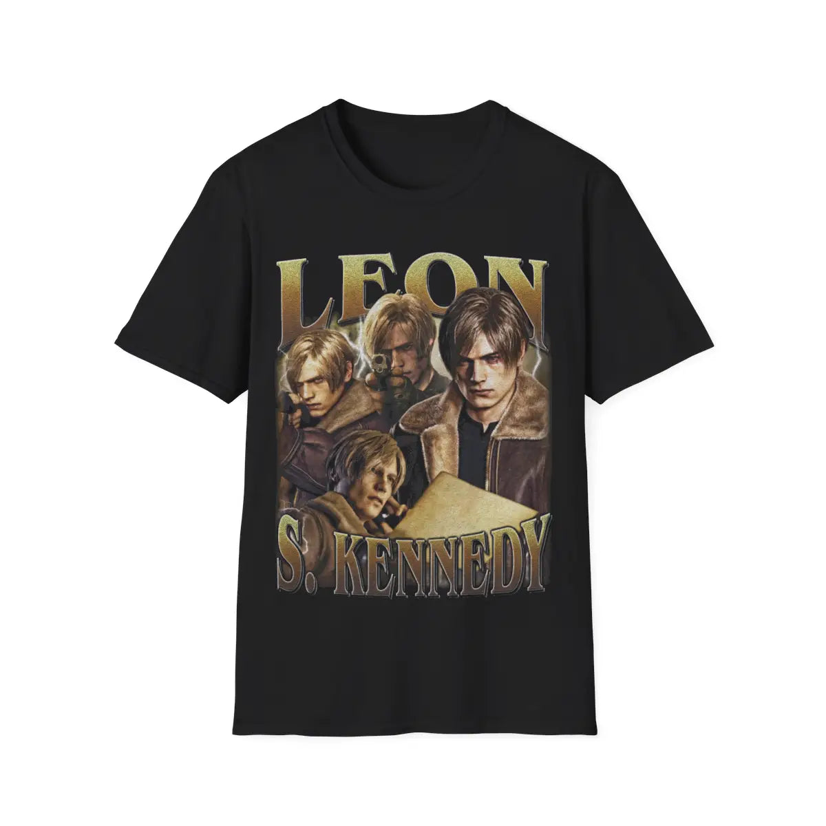 Leon S Kennedy Resident Evil Fan Tee, Survival Horror Game Merch, Gamer Gift Idea, Video Game Character Tribute, RE4 Fan Apparel