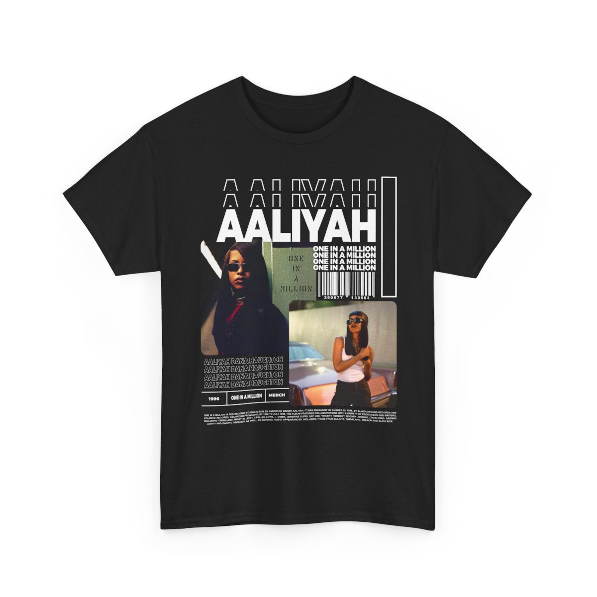 Aaliyah One in Million Singer and Actress T-Shirt, Music Lover Gift, Retro Tee, Vintage T-Shirt, Graphic Tee for Unisex, Heavy Cotton Shirt