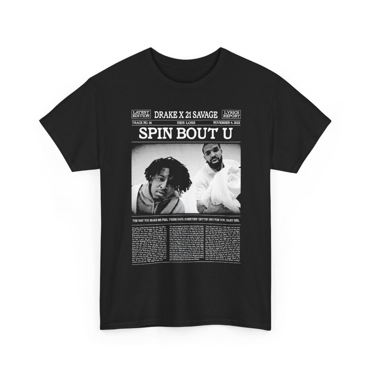Drake 21 x Savage Music Artist Spin Bout T-Shirt, Graphic Tee, Hip Hop Shirt, Rap Fan Gift, Concert Merch