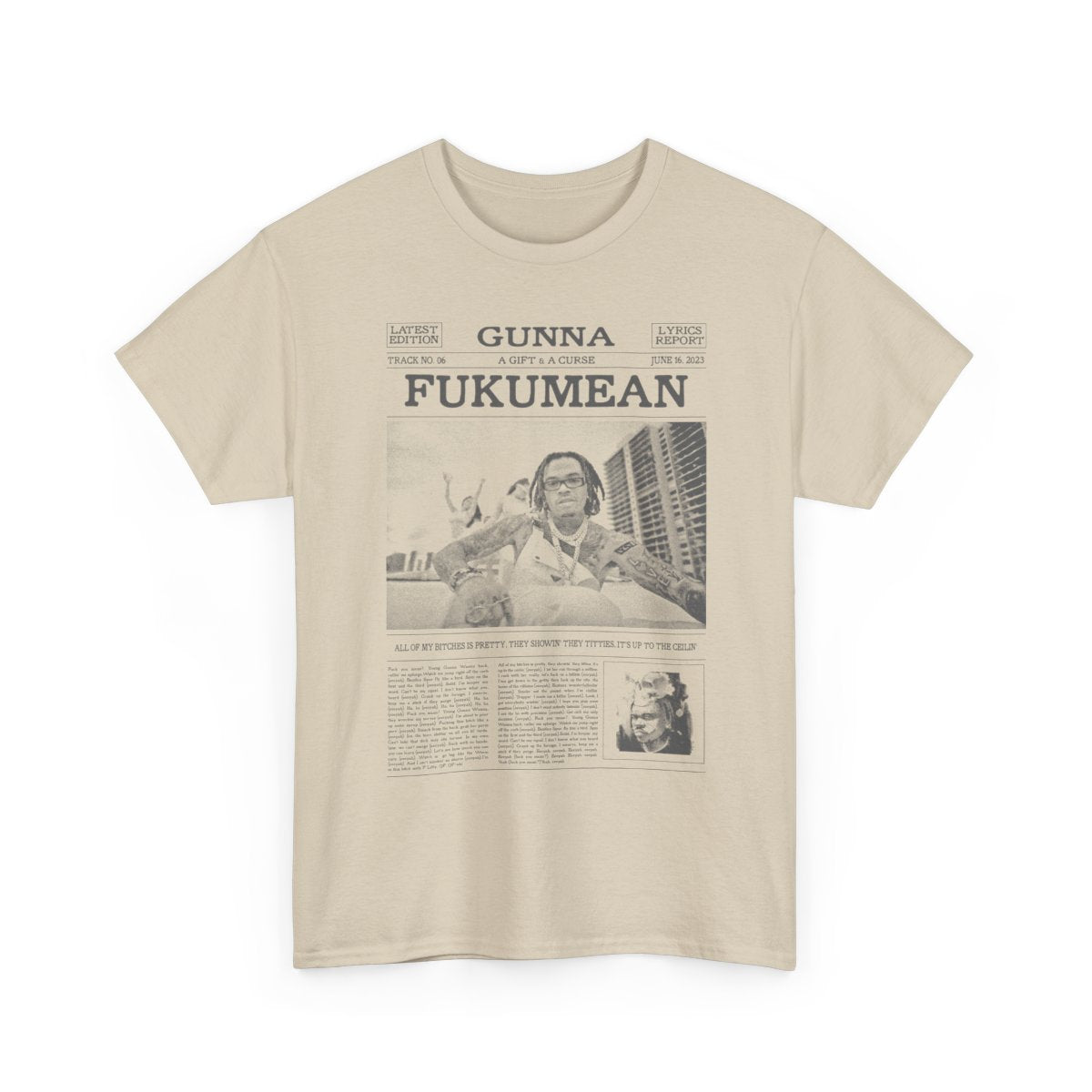 Gunna Funna Fukumean Streetwear Graphic Tee, Hip Hop Tshirt, Urban Style Shirt, Retro Fashion Top, Alternative Apparel, Music Lover Gift