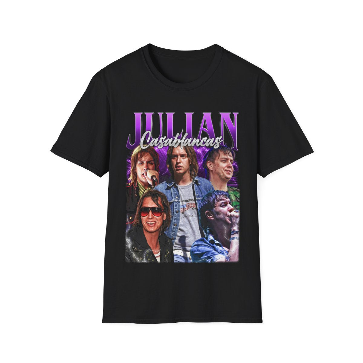 Julian Casablancas The Band Tee – Indie Rock Musician Graphic T-Shirt – Retro Concert Style – Gift for Indie Rock Fans Graphic Tee