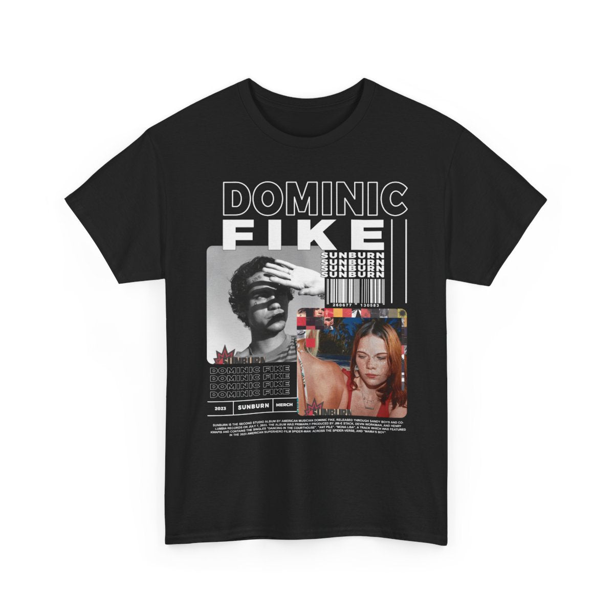 Dominic Fike Sunburn Singer and Songwriter T-Shirt, Music Lover Gift, Vintage Style Band Shirt, Retro Graphic Top, Indie Pop Concert Merch