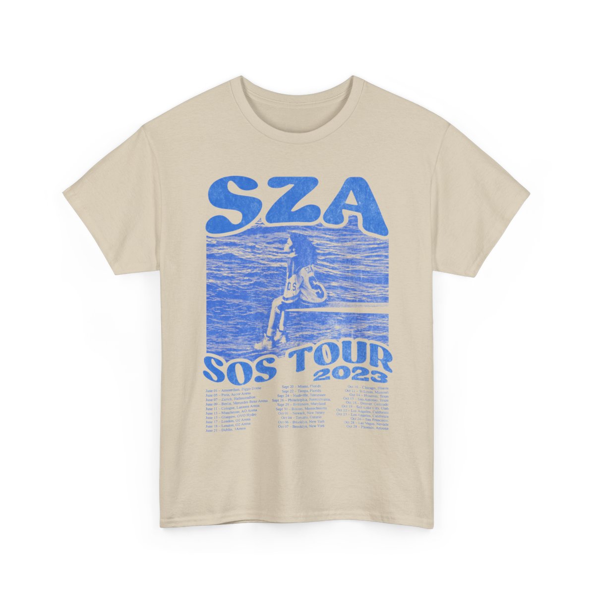 Limited SZA SOS Tour 2023 90s Vintage T-Shirt, Gift For Women and Man Unisex T-Shirt