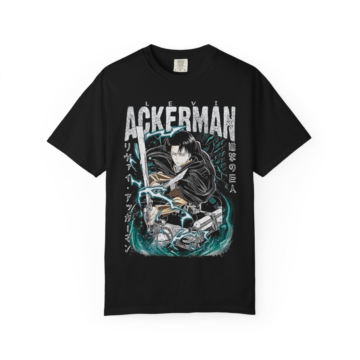 Retro 90's Levi Ackerman Attack on Titan Shingeki no Kyojin Anime Vintage T-Shirt, Gift For Woman and Man Unisex T-Shirt #12 Comfort Colors