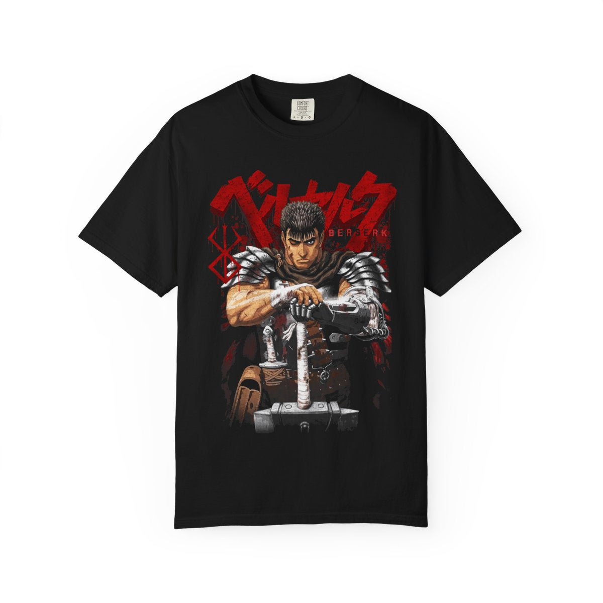 Retro Guts Swordman Berserk Anime Graphic T-Shirt: 90s Vintage Unisex Comfort Colors Tee
