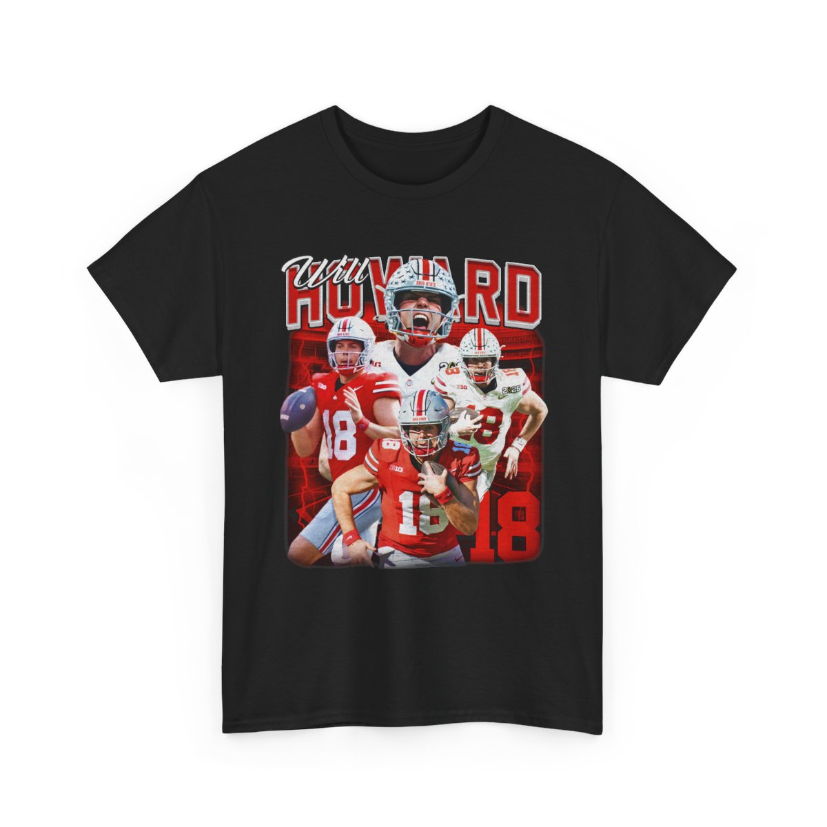 Will Howard Football Unisex Heavy Cotton Tee, Vintage Graphic Tshirt, Retro Style Shirt, Hipster Clothing, Gift for Him, Classic Tee Shirt