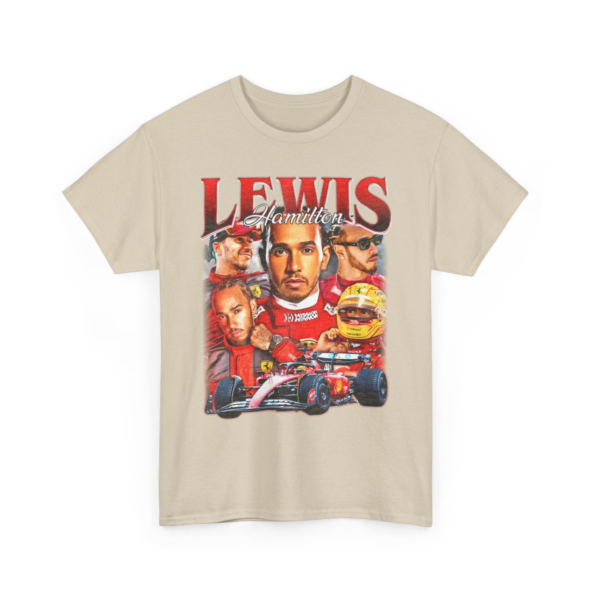 Lewis Hamilton Formula One Racer Unisex Heavy Cotton Tee, F1 Racing T-Shirt, Motorsport Gift, Sports Fan Apparel, Racing Enthusiast Top