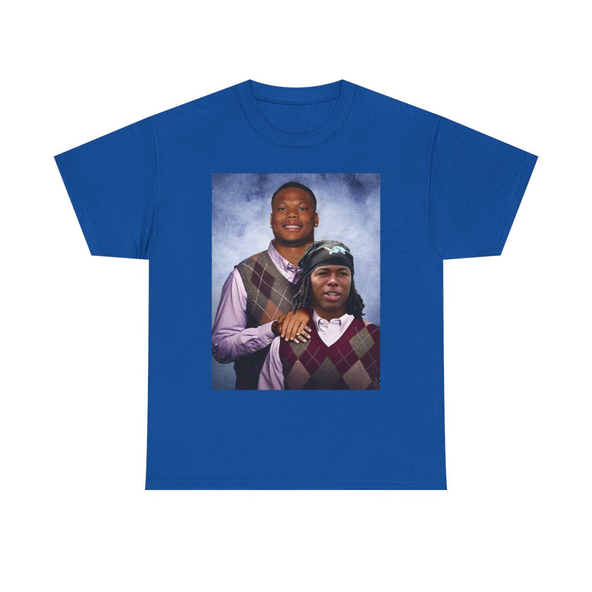 Jahmyr Gibbs and David Montgomery Step Brothers Unisex Softstyle T-Shirt, Jahmyr Gibbs and David Montgomery Poster Graphic Tee