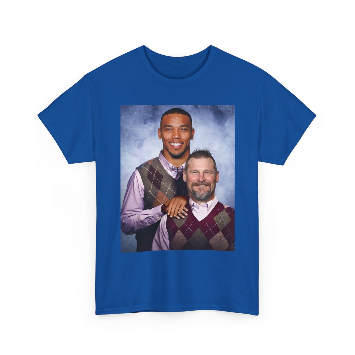 Amon Ra St. Brown and Coach Dan Campbell Step Brothers Unisex Softstyle T-Shirt, Amon Ra St. Brown and Coach Dan Campbell Poster Graphic Tee