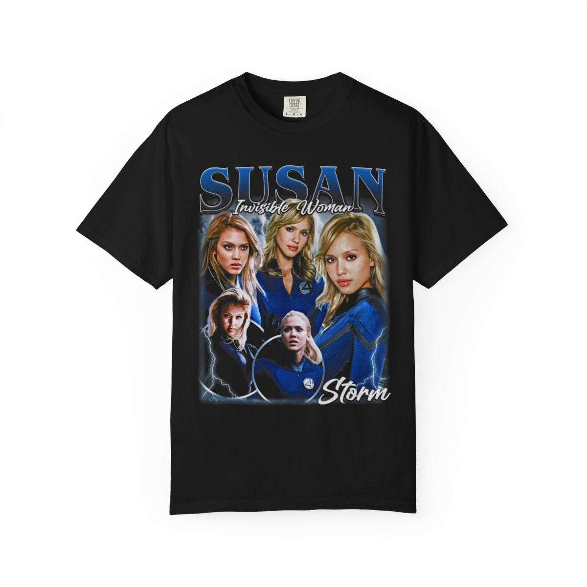 Susan Storm T-Shirt ��� Jessica Alba Fantastic Four Tee ��� Invisible Woman Marvel Superhero Shirt ��� Comic Book Movie Merch ��� Gift for Fan
