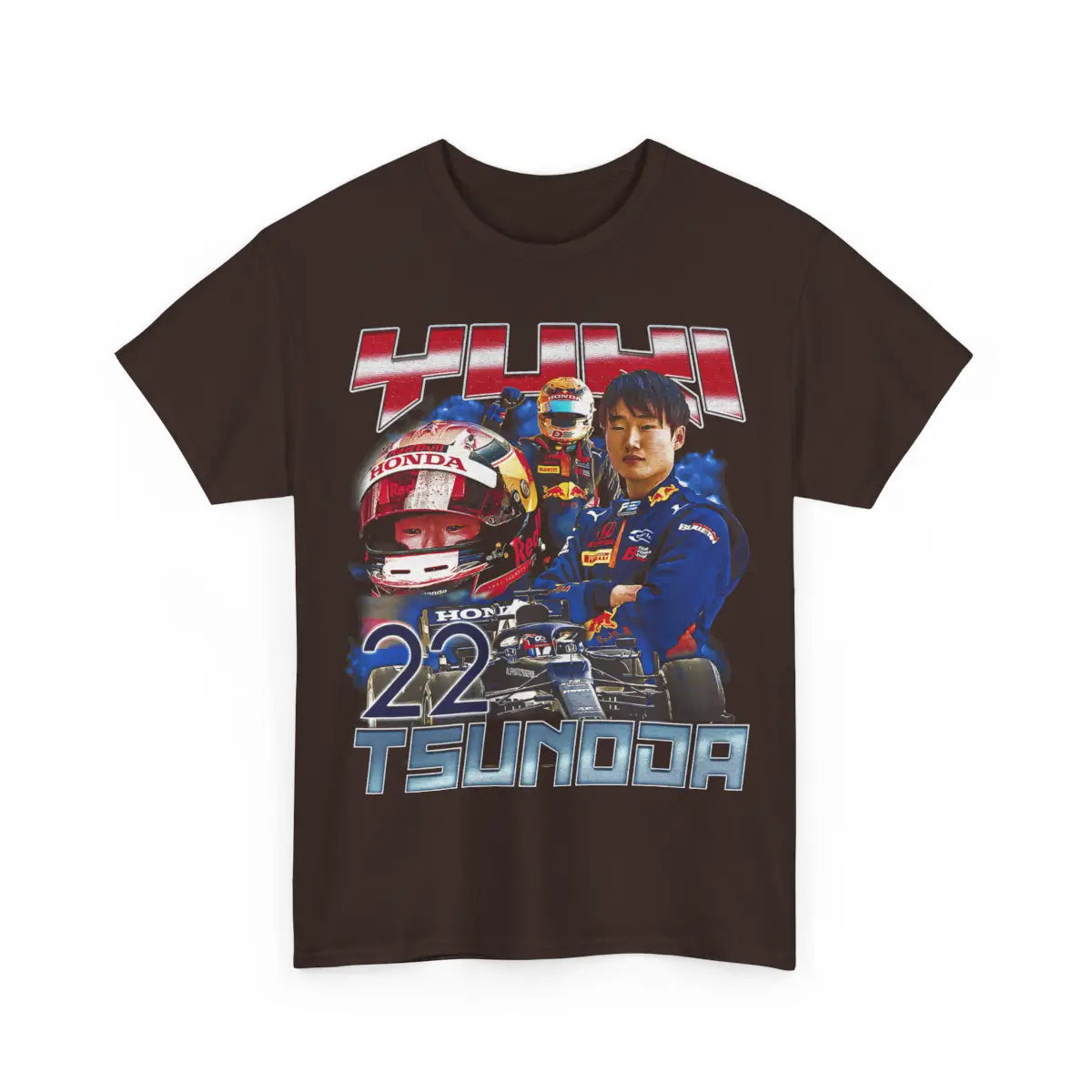 Yuki Tsunoda 22 Unisex Heavy Cotton Tee, Alpha Racing Shirt, Fan Gift, Racing Enthusiast Top, Race Car Lover, Motorsport Comfort Colors