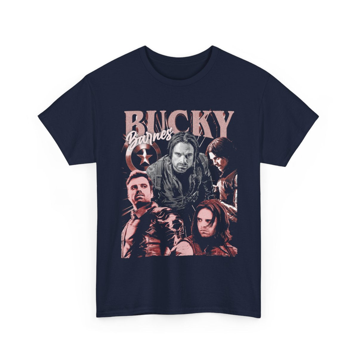 Bucky Barnes Marvel Graphic Tee - Retro Sebastian Stan Unisex T-Shirt, Gift for Fans, Casual Wear, Anime & Movie Merchandise, Winter Soldier