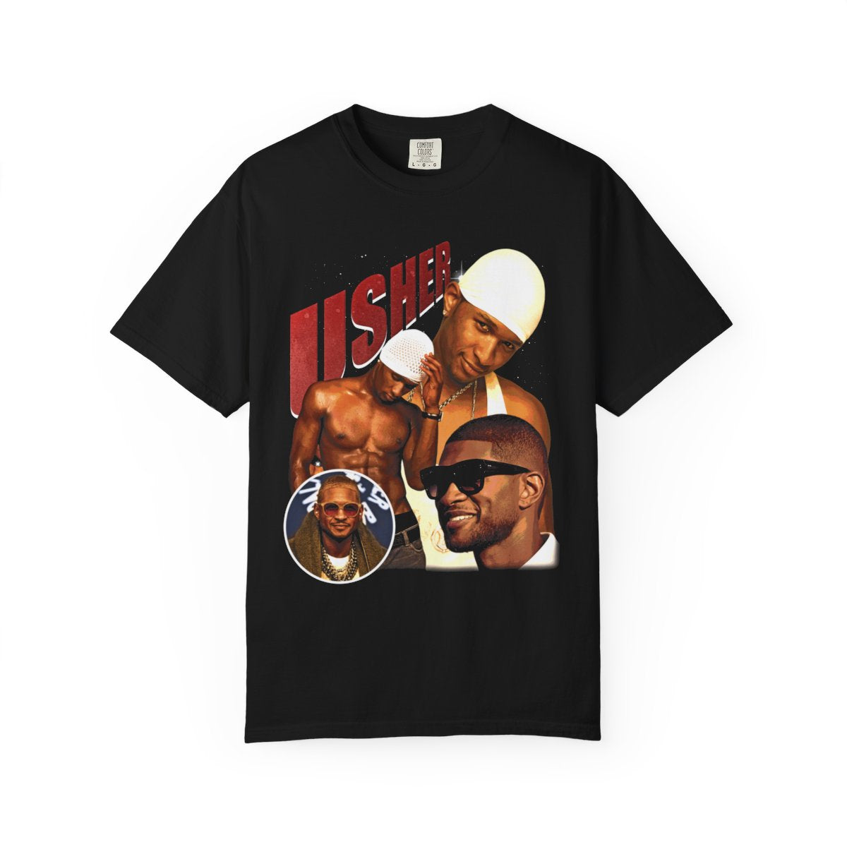 Usher Vintage Unisex T-Shirt – R&B Icon Graphic Tee, Y2K Streetwear Fan Merch, Halftime Show Inspired Concert Shirt, Confessions Era Gift
