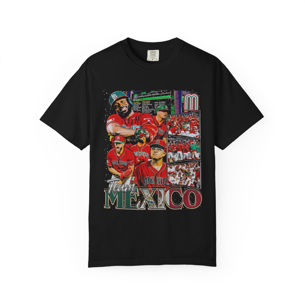 WBC Mexico Team Unisex Softstyle T-Shirt Baseball Tee, Unisex Heavy Cotton Tshirt, Sports Fan Gift, Baseball Lover Shirt, Vintage Baseball Tee, Comfort Colors