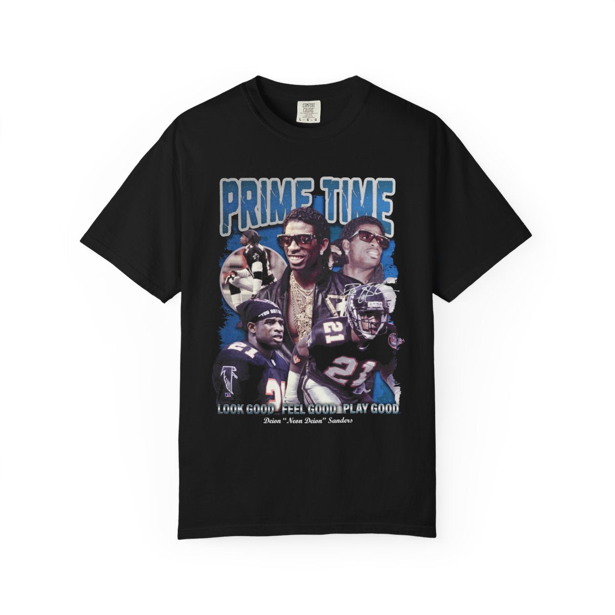 Deion Sanders Prime Time Bootleg Tee: Vintage Y2K Sports Football Legend