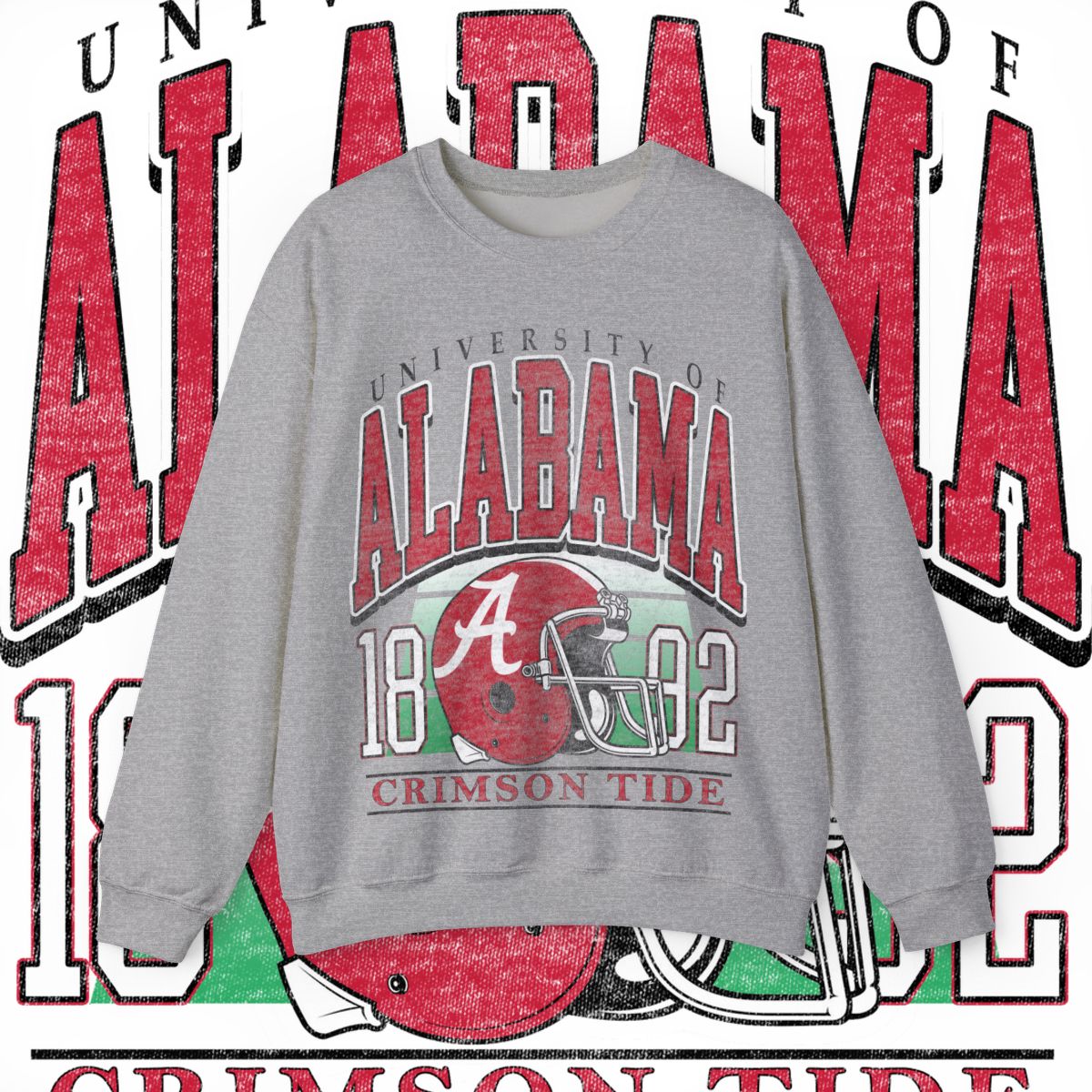 University of Alabama Crimson Tide Sweatshirt, Tshirt, Toddler: Unisex Cotton-Blend Crewneck