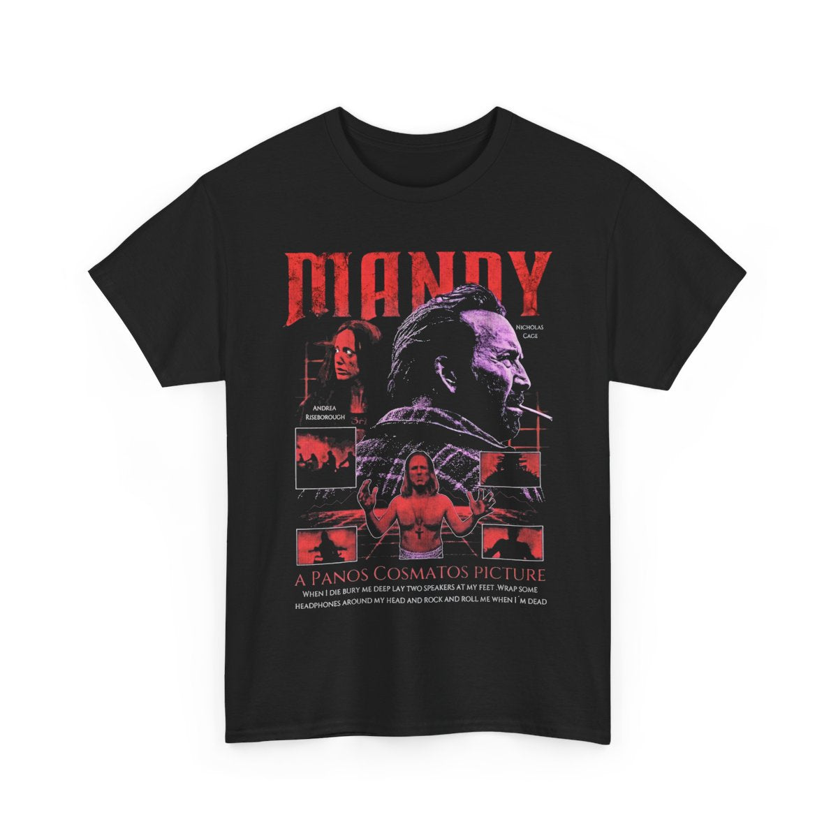 Mandy Horror Movie T-Shirt: Vintage Style Heavy Cotton Tee