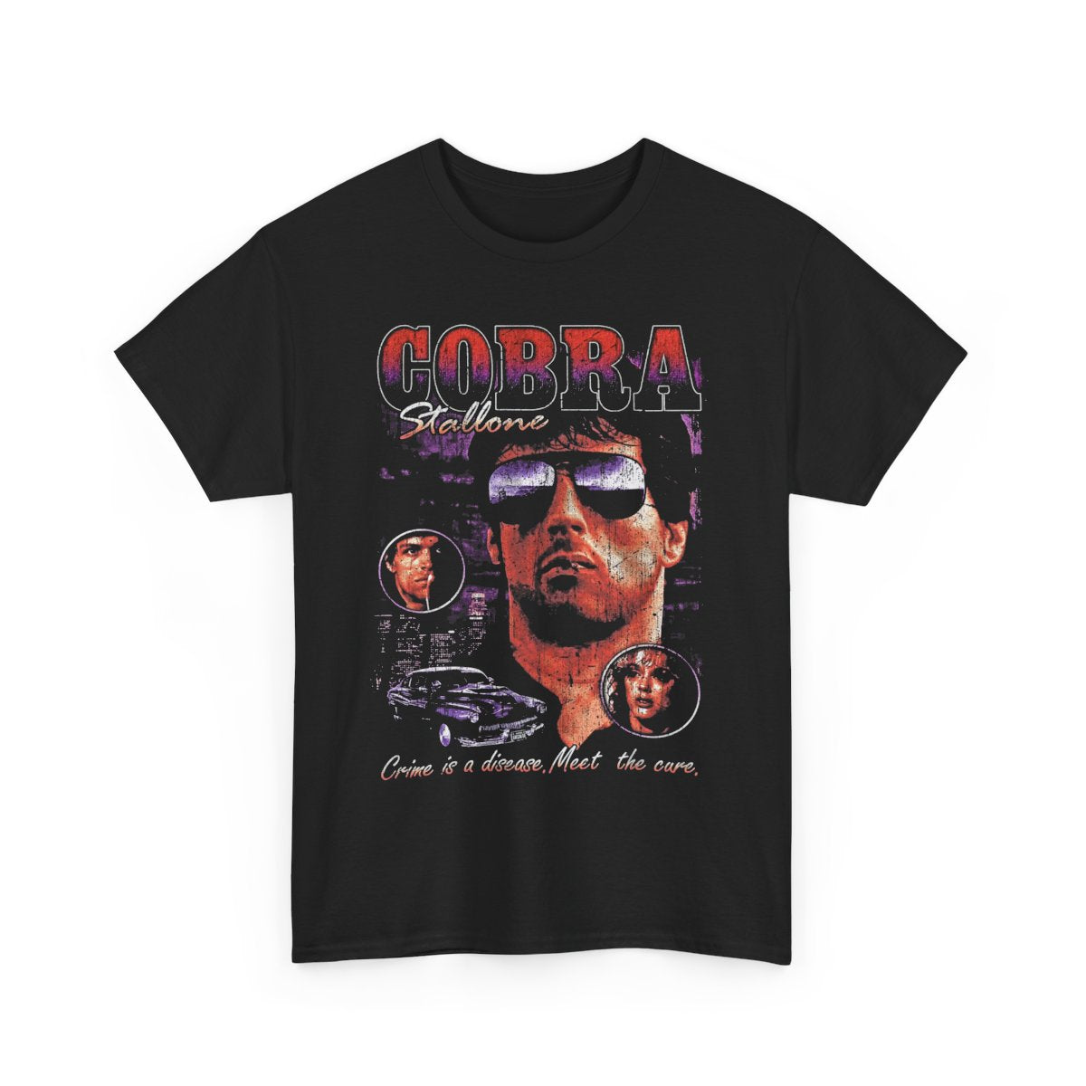 Vintage Cobra 1986 Movie T-Shirt: Unisex Heavy Cotton Tee