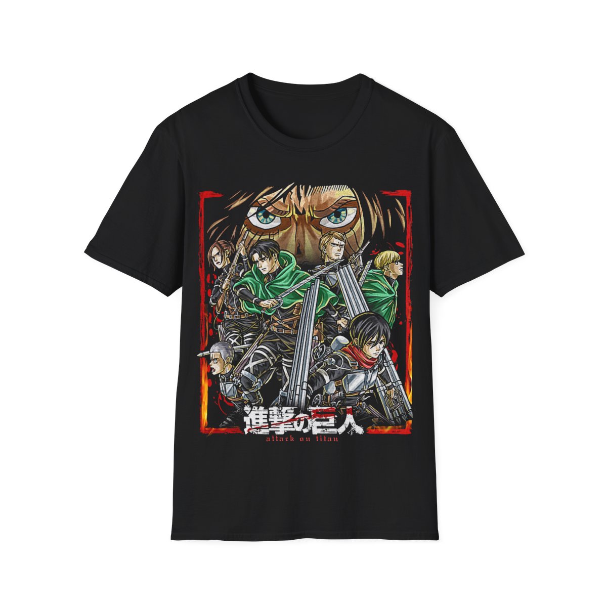 Attack on Titan Anime T-Shirt Survey Corps Anime Graphic Tee, Levi, Mikasa & Eren Manga Shirt, Otaku Gift, Shingeki no Kyojin Anime Tee