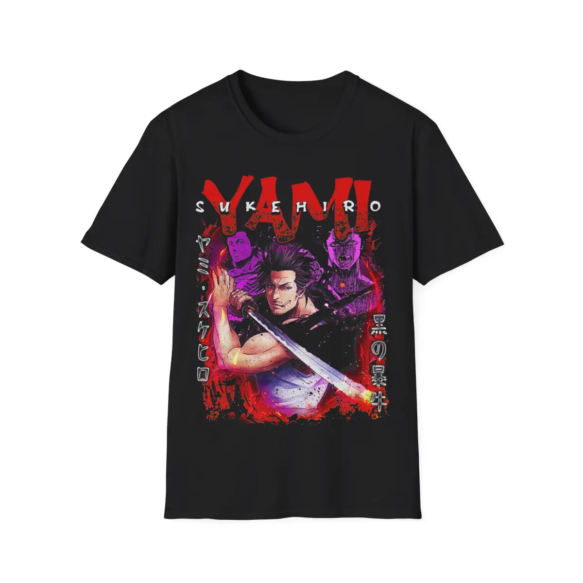 Yami Sukehiro Shirt, Black Clover Captain Tee, Magic Knight Squad T-Shirt, Anime Manga Gift, Unisex Otaku Clothing Merch