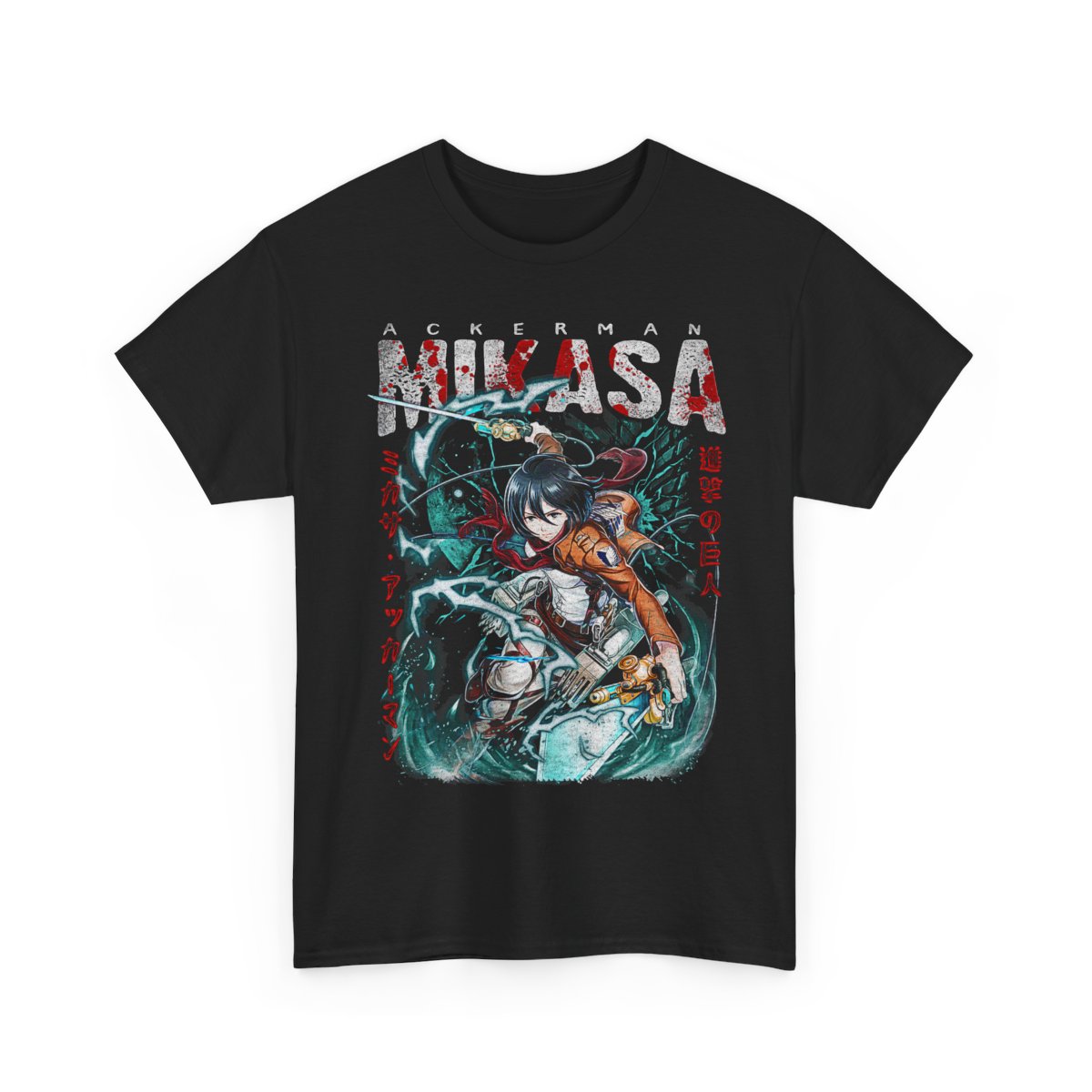 Mikasa Ackerman Shirt: AOT Anime Vintage Graphic Tee Attack on Titan Shingeki no Kyojin