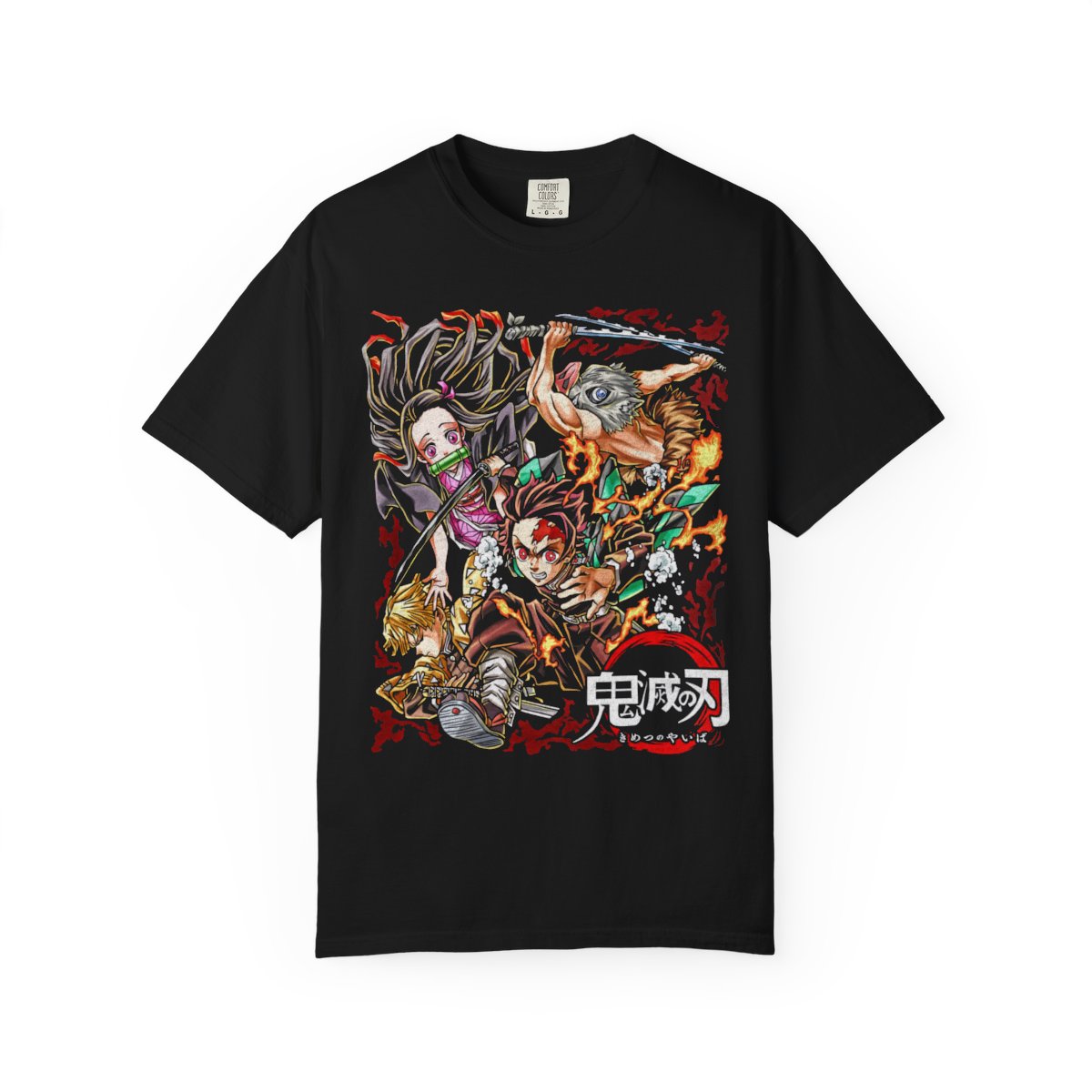 Demon Slayer Kimetsu No Yaiba Anime T-Shirt Tanjiro, Nezuko, Zenitsu & Inosuke Anime Graphic Tee, Kimetsu no Yaiba Shirt, Otaku Gift