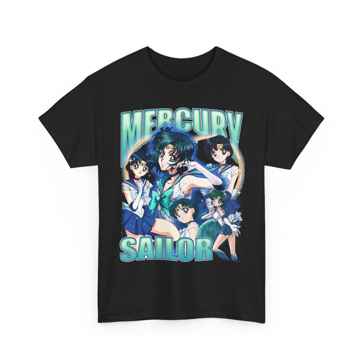 Vintage Mercury Sailor Moon T-Shirt, Anime Fan Art Graphic Unisex Sailor Moon