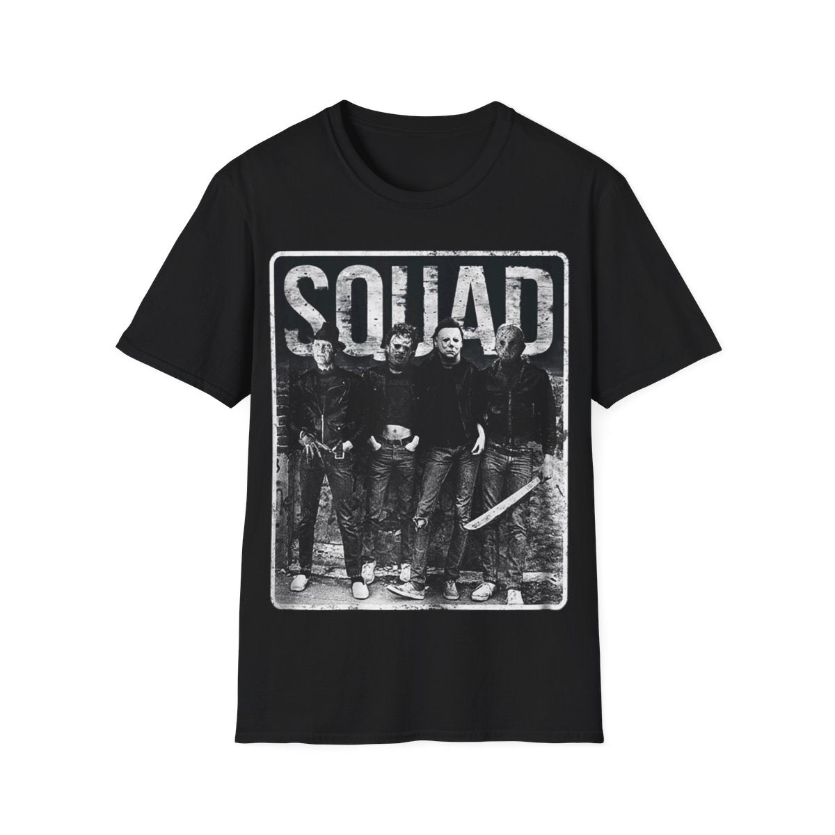 Horror Squad Unisex T-Shirt - Rock Band Style for Halloween, Scary Graphic Tee, Spooky Shirt, Halloween Costume, Halloween Party Outfit