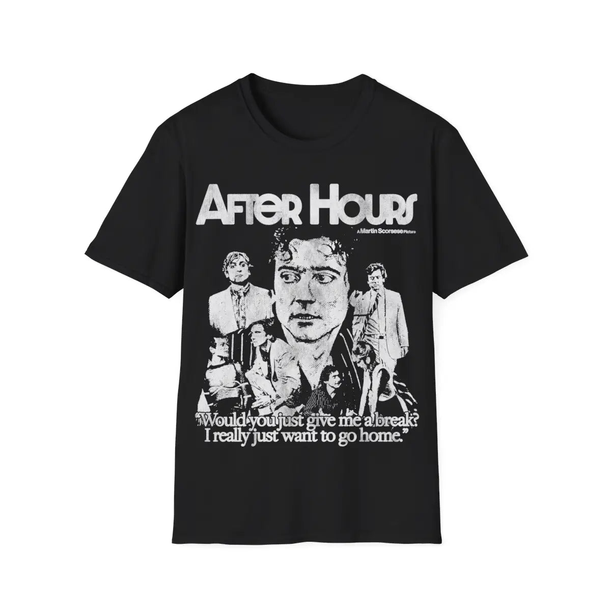 Vintage After Hours 1985 Comedy/Thriller Martin Scorsese Unisex Softstyle T-Shirt, Retro Movie Tee, 80s Film Lover Gift, Funny Graphic Top,