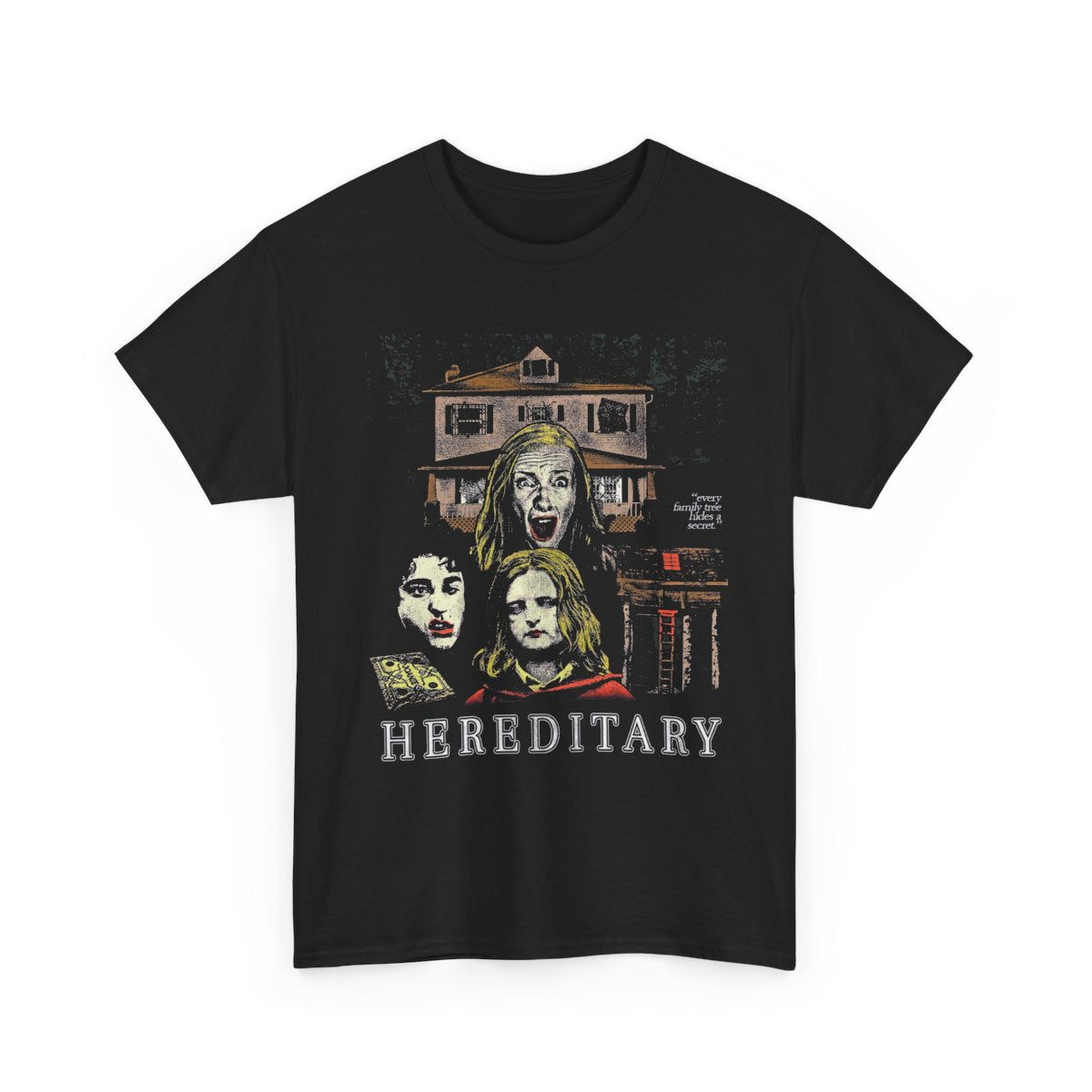Hereditary 2018 Unisex Tee, Horror Mystery Movie Shirt, Cotton T-shirt, Scary Film Graphic Top, Halloween Gift, Creepy Cinema Apparel