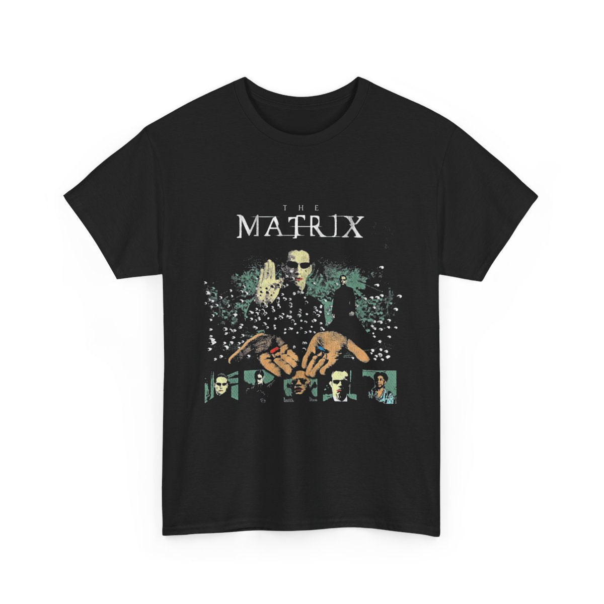 The Matrix 1999 Unisex Heavy Cotton Tee, Classic Action/Sci-fi Movie T-Shirt, Neo Morpheus Trinity, Vintage Film Fan Apparel, Cyberpunk