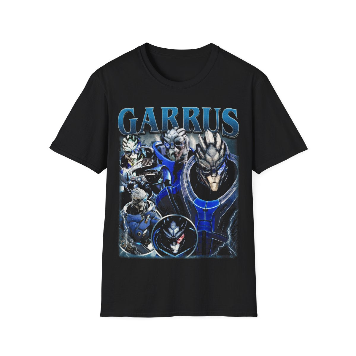 GARRUS MASS EFFECT Shirt, Mass Effect Trilogy Vintage Merch, Garrus Turian Alien Bootleg Rap Tees, Garrus Vakarian Custom T-Shirt