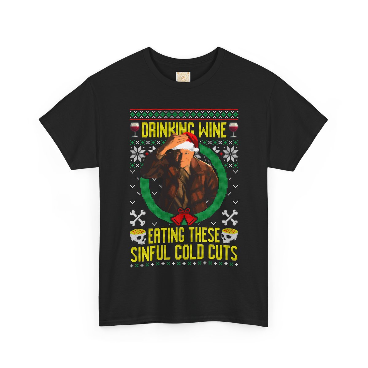 Drinking Wine Eating These Sinful Cold Cuts T-Shirt, Ed Gein Monster Drama series, For Christmas, Charlie Hunnam Ugly Christmas Sweatshirt