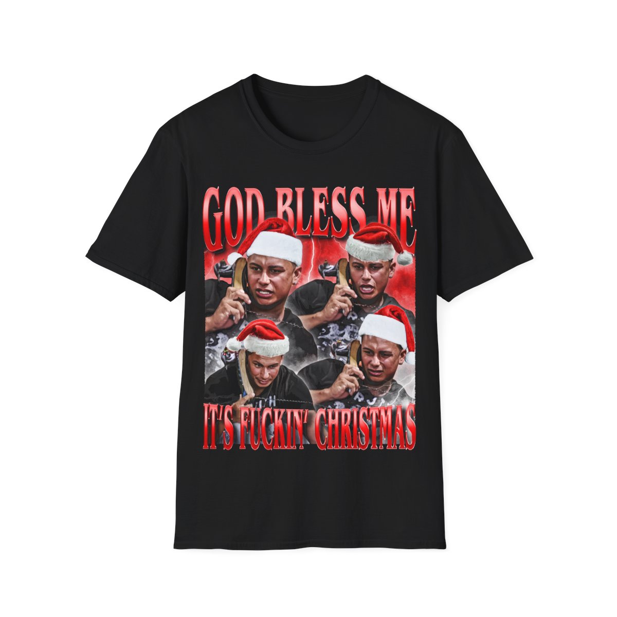 God Bless Me It's F*cken Summah Ugly Christmas, Jersey Shore TV Reality Funny Summer Ugly Christmas God Bless Me T-Shirt, Party Lovers Gift