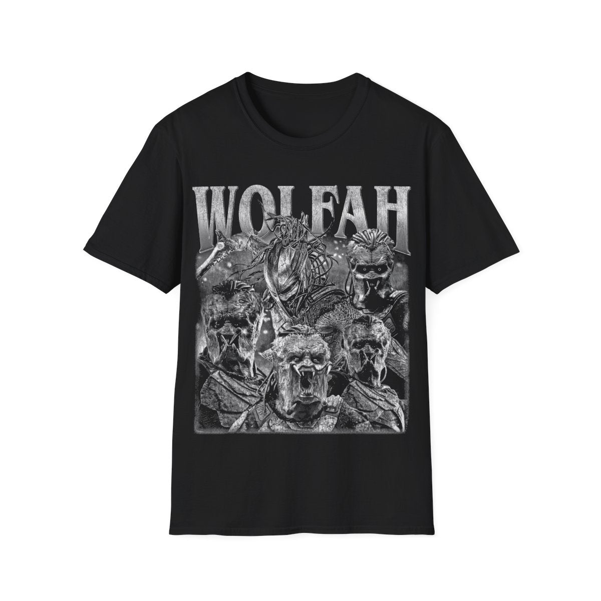 Dek Predator Badlands Unisex Softstyle T-Shirt, Young Yautja Alien Tee Shirt, Sci-Fi Movie Fan Gift, Geometric Design, Unique Graphic Top