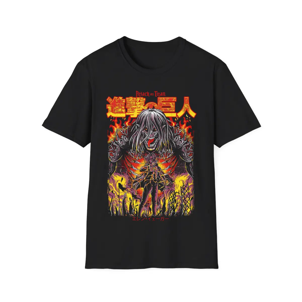 Eren Yeager Attack on Titan Anime T-Shirt - Soft and Stylish Cotton Tee