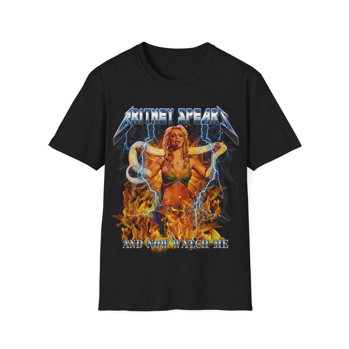Britney Spears Metal Tee: Bootleg Vintage Rock Pop Fan Shirt 711