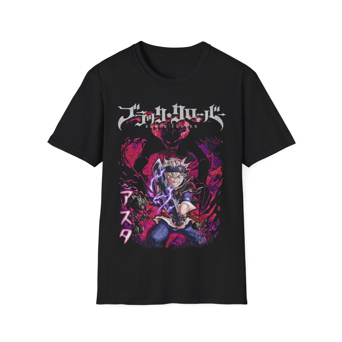 Asta Black Clover Shirt, Anime Magic Knight Tee, Demon Form T-Shirt, Japanese Manga Gift, Retro Otaku Clothing Merch