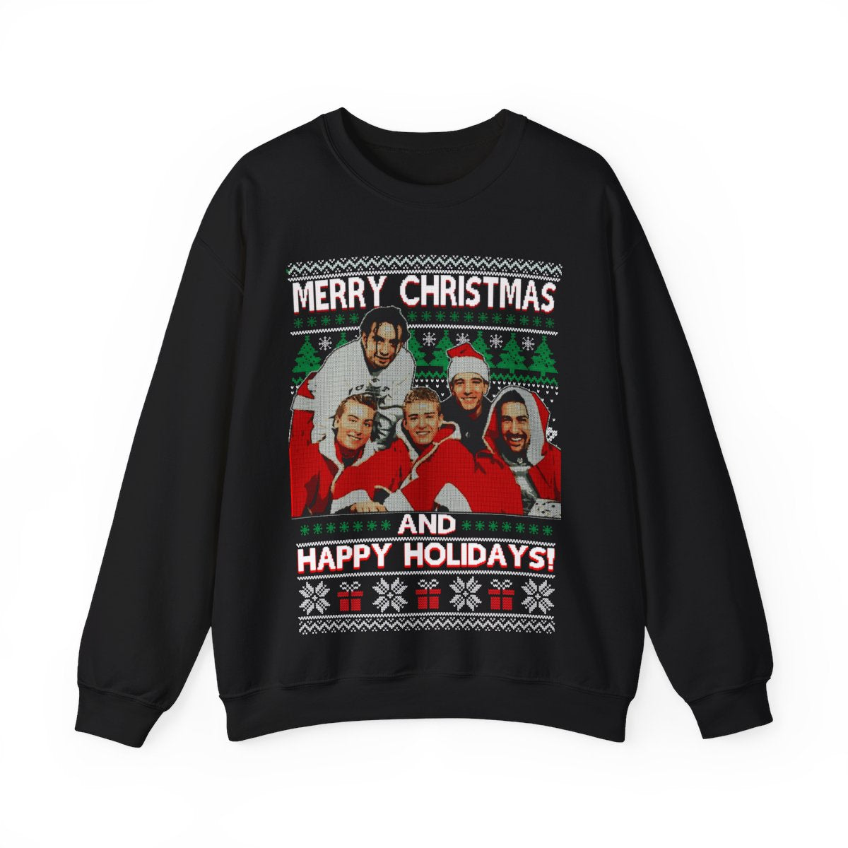 NSYNC Merry Christmas And Happy Holiday Ugly Christmas Shirt, NSYNC Shirt, NSYNC Ugly Christmas Sweatshirt