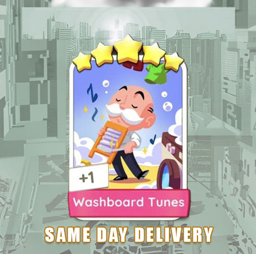 Monopoly go sticker 5 star Washboard Tunes